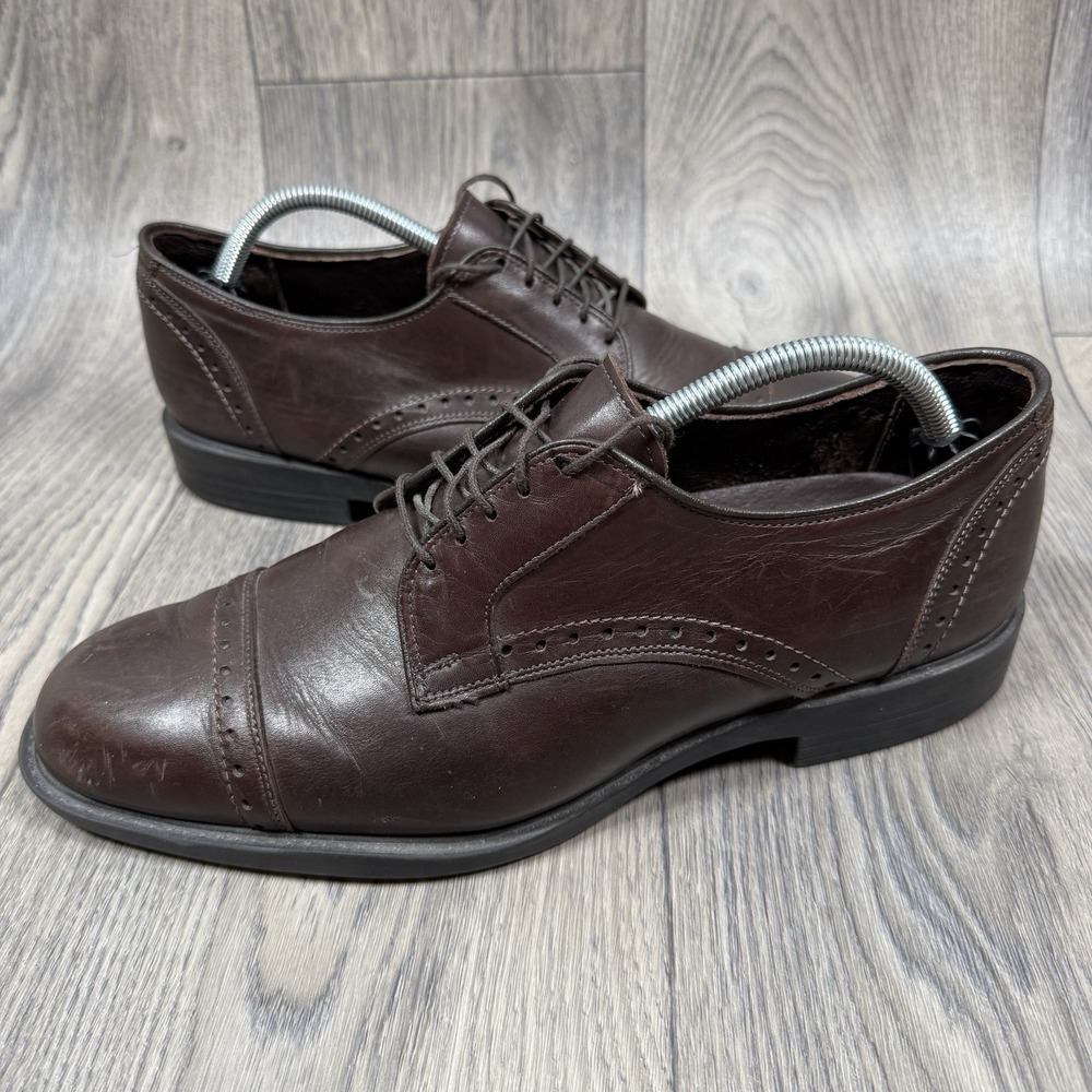 Allen Edmonds Men's Brown Leather Cap Toe‎  10.5